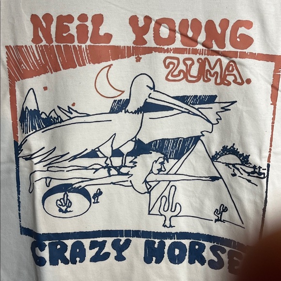 Iron on Graphic Neil Young Zuma Crazy Horse T-Shirt - Picture 2 of 5